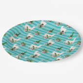 Alpaca/Llama Papierplatte Pappteller (Schrägansicht)