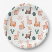 Alpaca/Llama Papierplatte Pappteller (Vorderseite)
