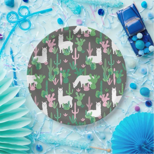 Alpaca/Llama Papierplatte Pappteller (Party)