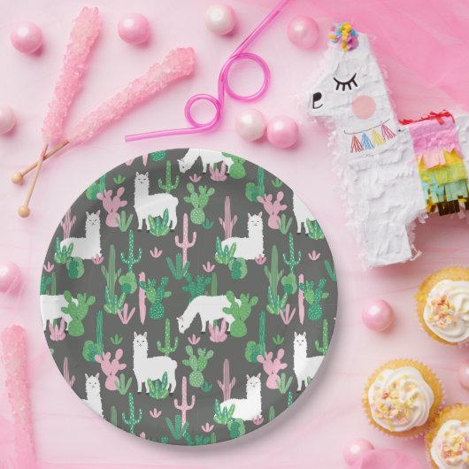 Alpaca/Llama Papierplatte Pappteller (Party)