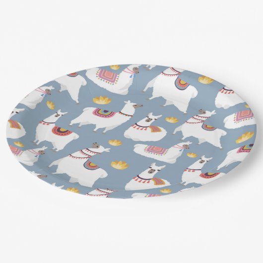 Alpaca/Llama Pappteller (Schrägansicht)