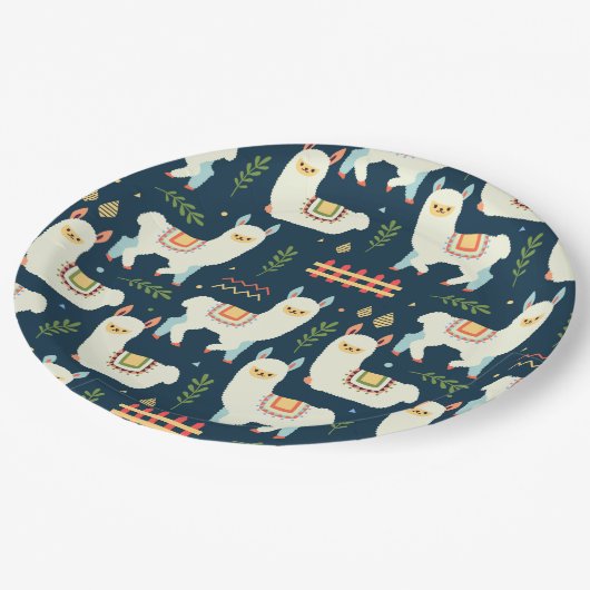 Alpaca/Llama Pappteller (Schrägansicht)