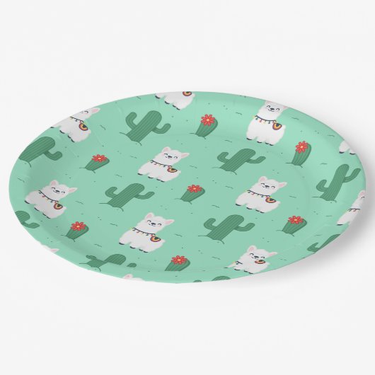 Alpaca/Llama Pappteller (Schrägansicht)