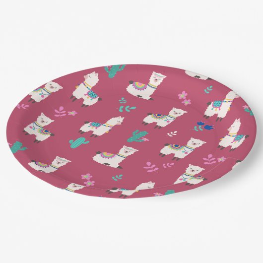 Alpaca/Llama Pappteller (Schrägansicht)