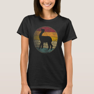 Alpaca Llama Retro Style Vintage 80er Männer Fraue T-Shirt