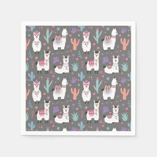 Alpaca/Llama Serviette (Vorderseite)