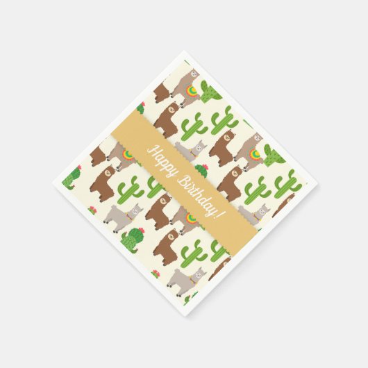 Alpaca/Llama Serviette (Ecke)