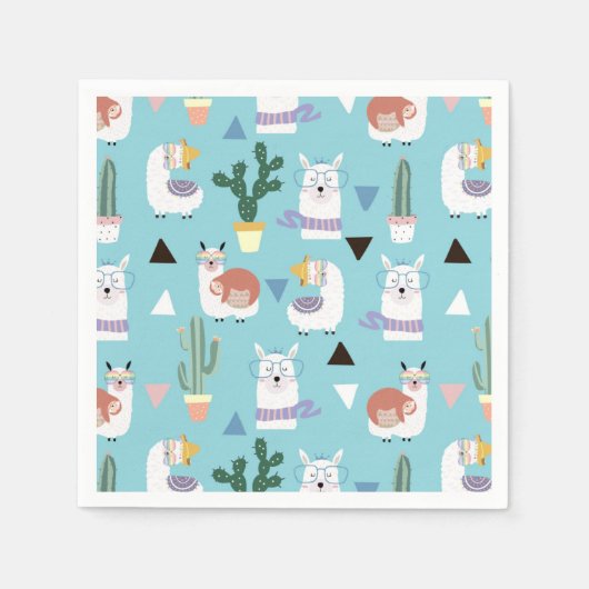 Alpaca/Llama Serviette (Vorderseite)