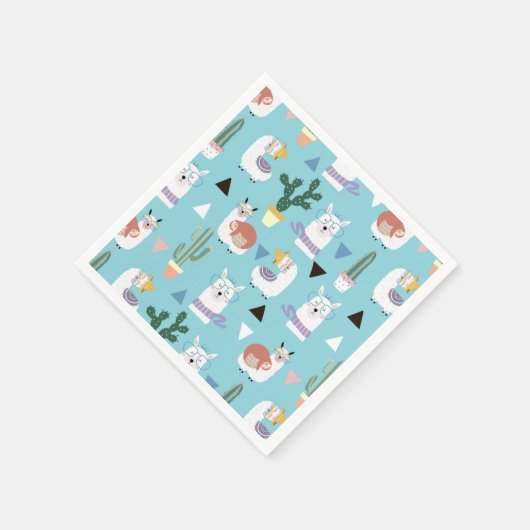 Alpaca/Llama Serviette (Ecke)