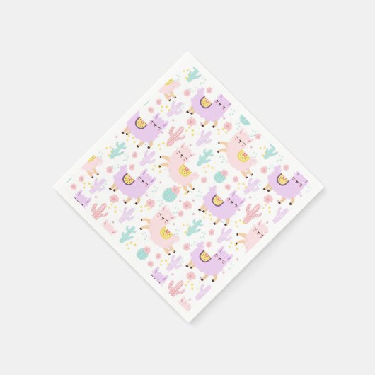 Alpaca/Llama Serviette (Ecke)