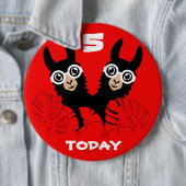 Alpaca llama Twins Birthday Button (Beispiel)