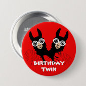 Alpaca llama Twins Birthday Button (Vorne & Hinten)