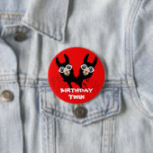 Alpaca llama Twins Birthday Button (Beispiel)