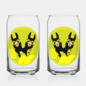 Alpaca llama Twins Dosenglas (Rückseite)