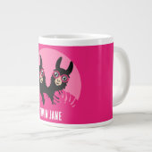 Alpaca llama Twins Jumbo-Tasse (Vorderseite Rechts)