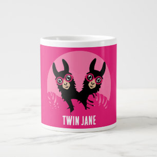 Alpaca llama Twins Jumbo-Tasse