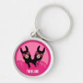 Alpaca llama Twins Schlüsselanhänger (Vorne)