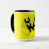 Alpaca llama Twins Tasse (Vorderseite Links)