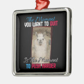 Alpaca Llama - Verstärkung der Anstrengungen Ornament Aus Metall (Links)