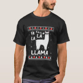 Alpaca Llama Xmas Ugly Sweater Fa La Llama Chri T-Shirt (Vorderseite)