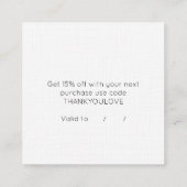 Alpaca-Logo für die Knitterwolle blau Danke Treuekarte (Rückseite)