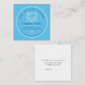 Alpaca-Logo für die Knitterwolle blau Danke Treuekarte (Vorne/Hinten)