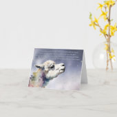 Alpaca Loss Sympathy with a Spiritual Poem Karte (Gelbe Blume)