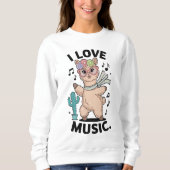 Alpaca love music sweatshirt (Vorderseite)