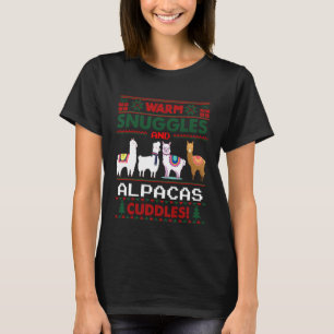 Alpaca Lover Pajama Niedlich Llama Ugly Christmas  T-Shirt