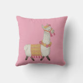 Alpaca lustige helle Kinderzimmer Kissen (Rückseite)