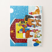 Alpaca Marvin & Friends Winter Farm Scene Puzzle (Vertikal)