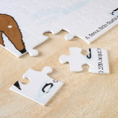Alpaca Marvin im Winter Mondlicht Puzzle (Seite)