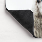 Alpaca mit Blume Mousepad (Ecke)