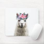 Alpaca mit Blume Mousepad (Mit Mouse)