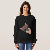 Alpaca mit Sonnenbrille Coole Lama Outfit Sweatshirt (Vorne ganz)