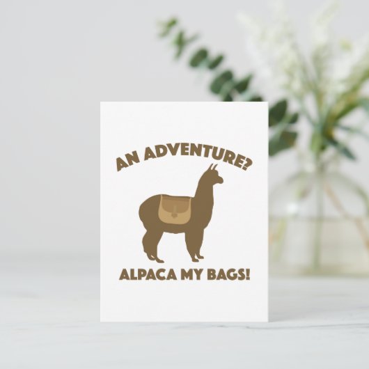 Alpaca My Bags Postkarte (Stehend Vorderseite)