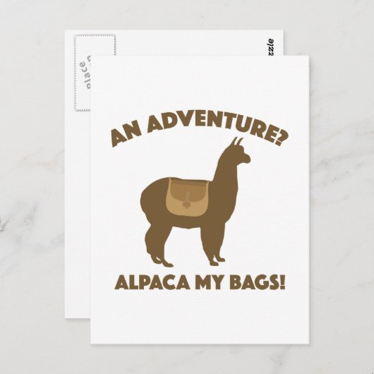 Alpaca My Bags Postkarte (Vorne/Hinten)