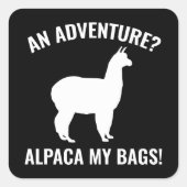 Alpaca My Bags Quadratischer Aufkleber (Vorderseite)