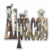 Alpaca-Name mit Alpacas, Aufkleber (Vorderseite)