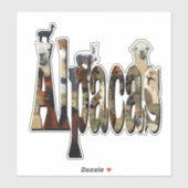 Alpaca-Name mit Alpacas, Aufkleber (Blatt)
