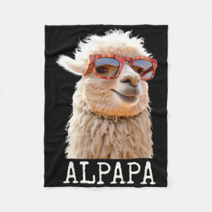 Alpaca Papa Alpapa Lama Daddy Niedlich Alpaca Vate Fleecedecke