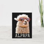 Alpaca Papa Alpapa Lama Daddy Niedlich Alpaca Vate Karte (Vorderseite)