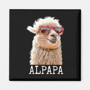 Alpaca Papa Alpapa Lama Daddy Niedlich Alpaca Vate Magnet
