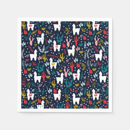 Alpaca Paper Napkin Serviette (Vorderseite)