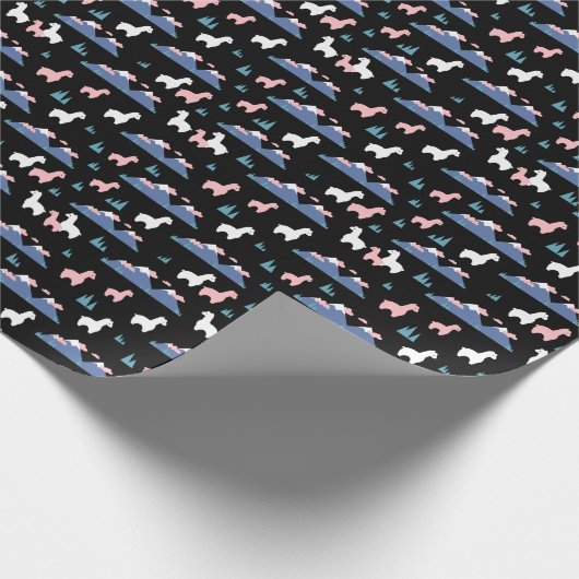 Alpaca Paradies Geschenkpapier (Ecke)