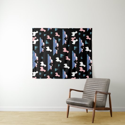 Alpaca Paradies Wandteppich (Beispiel (Horizontal))