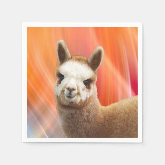 Alpaca-Party Serviette (Vorderseite)