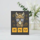 Alpaca Periodic Table Element Chemistry Postkarte (Stehend Vorderseite)