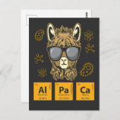Alpaca Periodic Table Element Chemistry Postkarte (Vorne/Hinten)