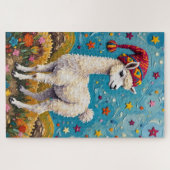 Alpaca Peruvian Christmas Tassel Hat Puzzle (Horizontal)